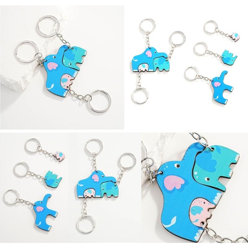 Animal Shape Stylish Keyrings Set Great for Anniversaries Valentines Birthdays