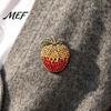 Shirts Jewelry Rhinstone Fruit Brooch Pin for Women, Shape Alloy Lapel Design Badge Pin, Clothing Accessories Wedding Party Prom Retro