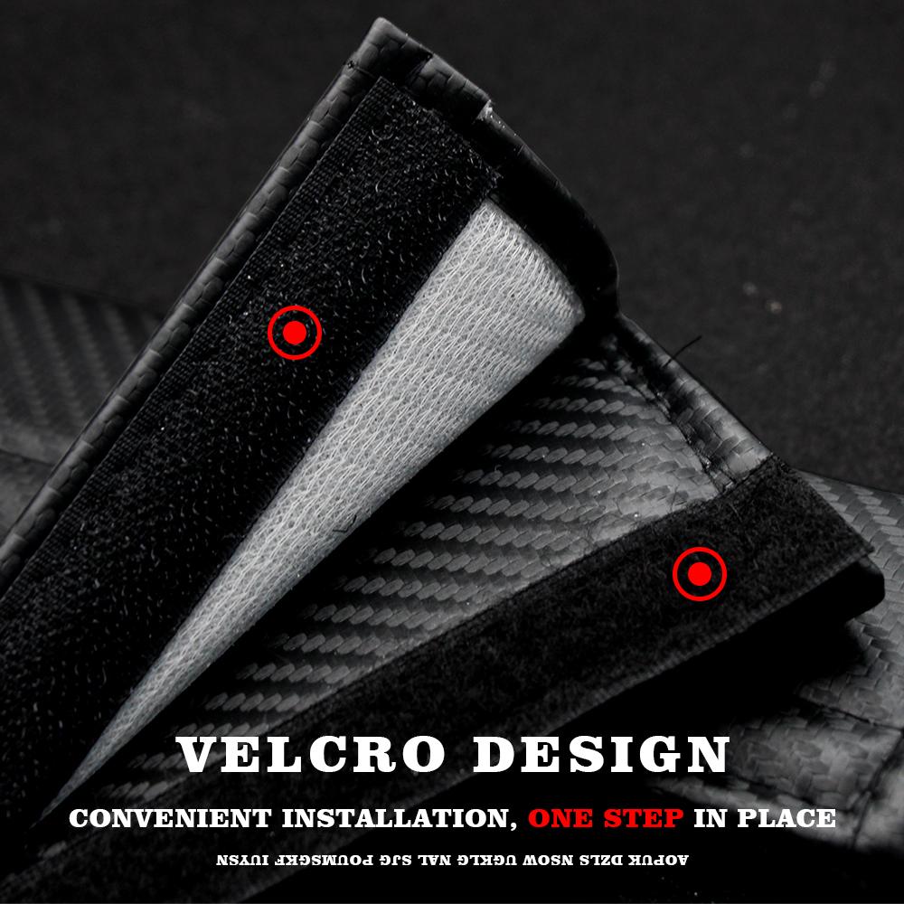 BBcu3 Auto Sticker For Toyota Camry Car Seat Belt Cover Carbon Fiber Leather Shoulder Protection Cover Corolla E150 Rav4 Mark 2 Reiz