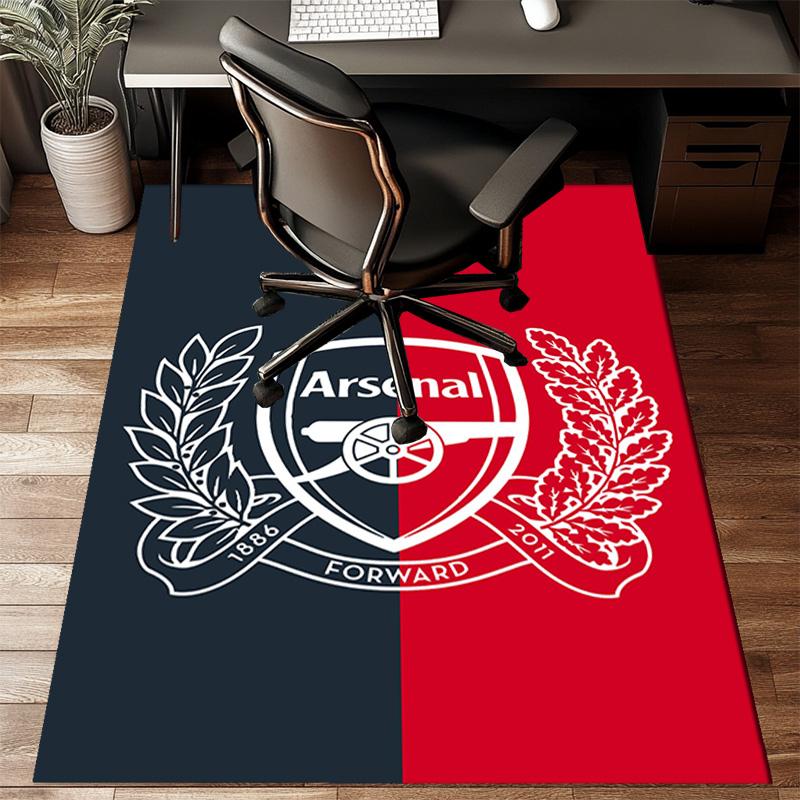 Arsenal Football Club Wappen Aufdruck Büro Teppich Stuhl Kissen Eingangsbereich Teppich, Teppiche für Wohnzimmer, Schlafzimmer Weihnachtsgeschenke