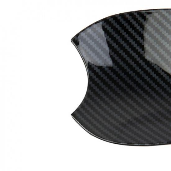 Carbon Fiber Style Door Handle Bowl Anti-Scratch Cover Trim For Toyota Tacoma