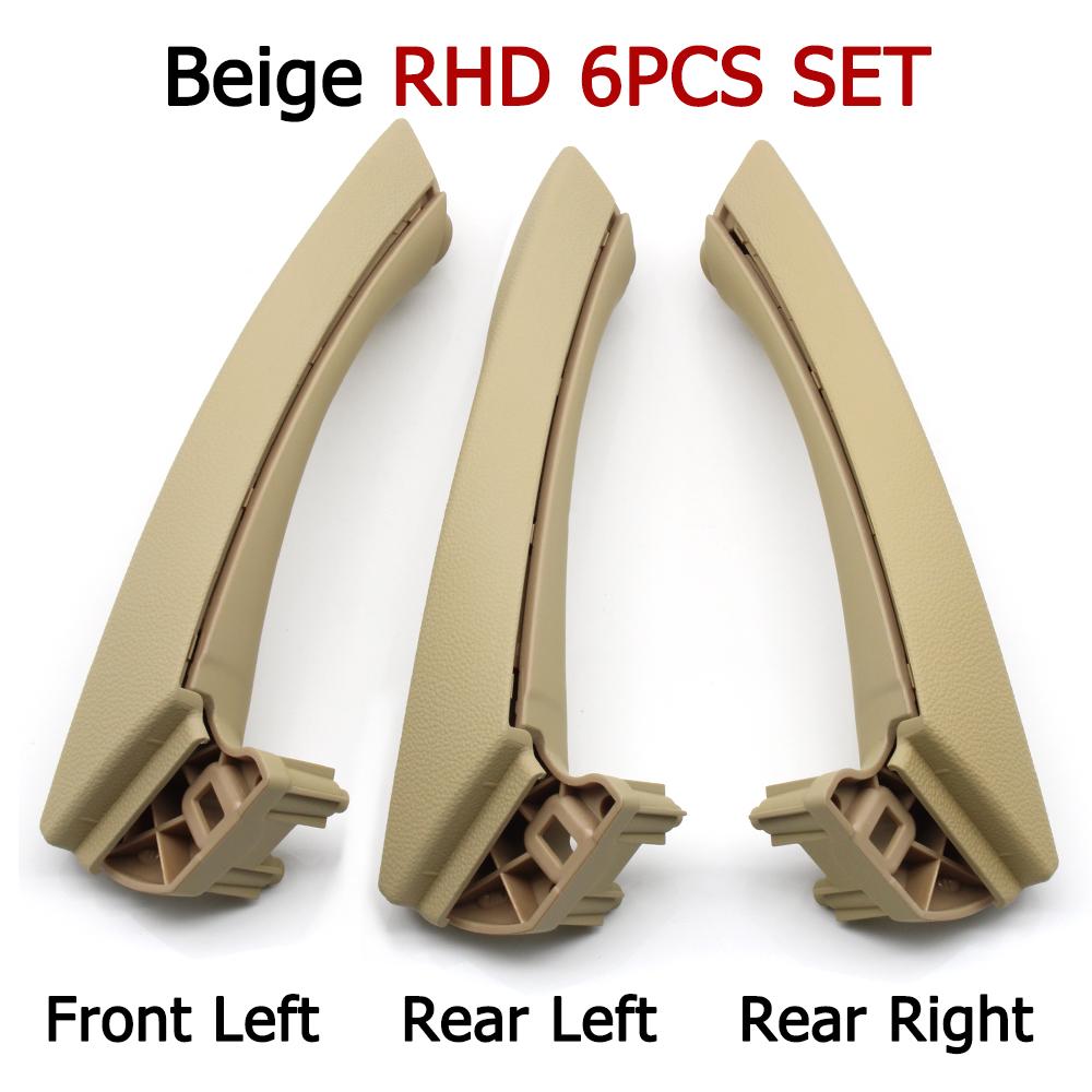 6PCS Full Set LHD RHD Passenger Interior Door Pull Handle Cover Trim For BMW 3 Series E90 E91 E92 316 318 320 325 328i 2004-2012