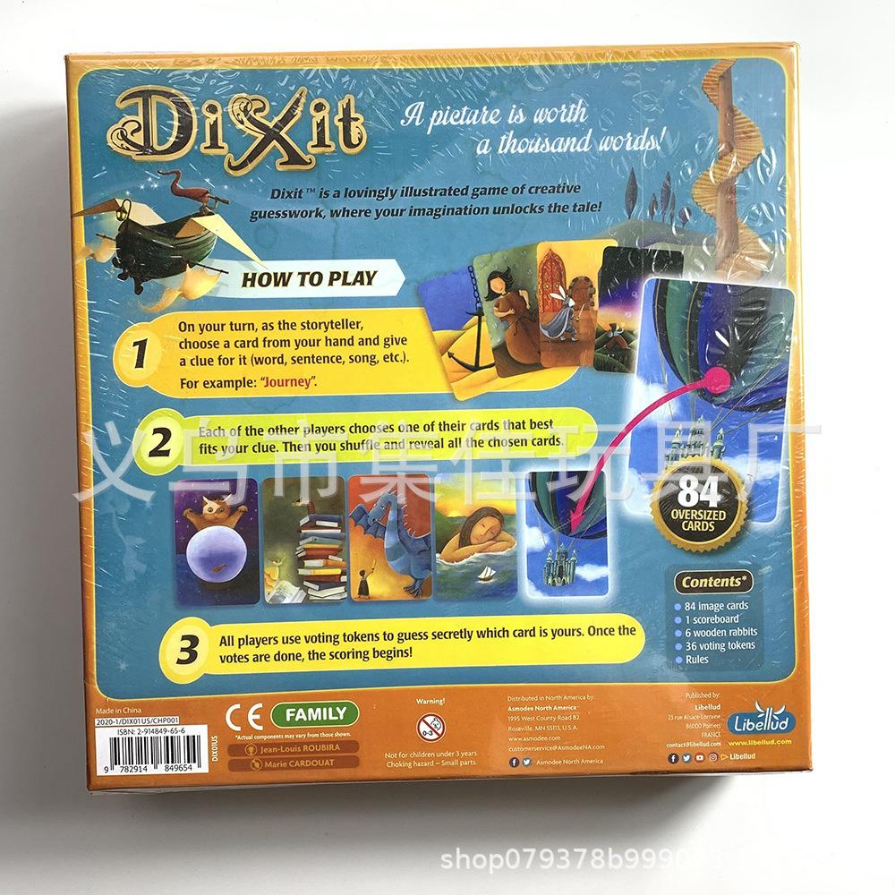Dixit Odyssey: Gioco di Società Strategico in Inglese con Frammenti di Parole e Tappetino di Gioco