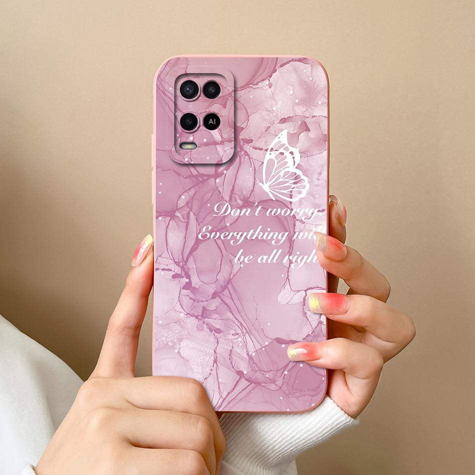 For Oppo A54 A54S Case Simple Cute Design Full Protection Phone Housing For Oppo A 54 4G Back Cover Soft Liquid Silicone Fundas