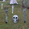 Halloweenské dekorace kostry na zapichování Strašidelná lebka Ruka Paže s kolíky Realistický model kostry pro venkovní dekoraci dvora, zahrady, trávníku