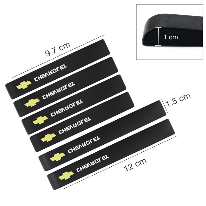 6Pcs Car Door Rubber Strip Sticker Anti Collision Protective For Chevrolet Corvette Montana TrailBlazer Silverado Traverse Cruze