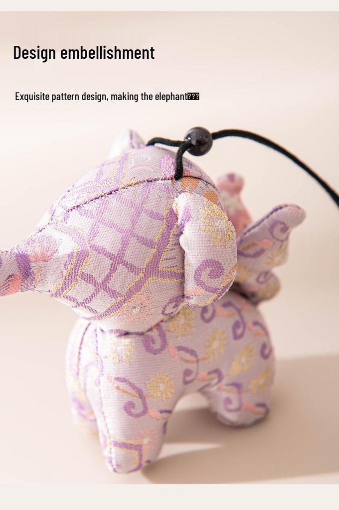 Silk Handmade Little Elephant Charm Pendant - Cute Gift for Friends