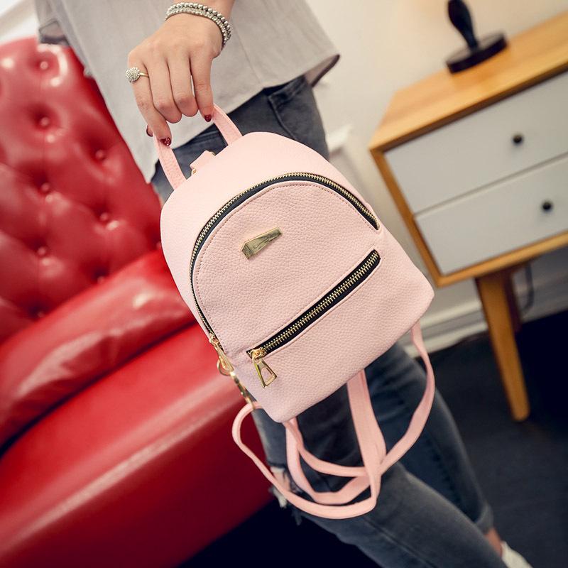 SCIONE Women Bag Small Backpack Fashion Bag Casual PU Backpack Female Schoolbag
