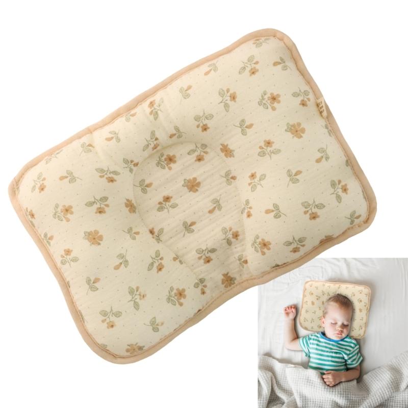 Infant Head Support Pillow for Baby Aged 0 to 12 Months Promoting Healthy Sleep Development with Gentle Cotton Fabric