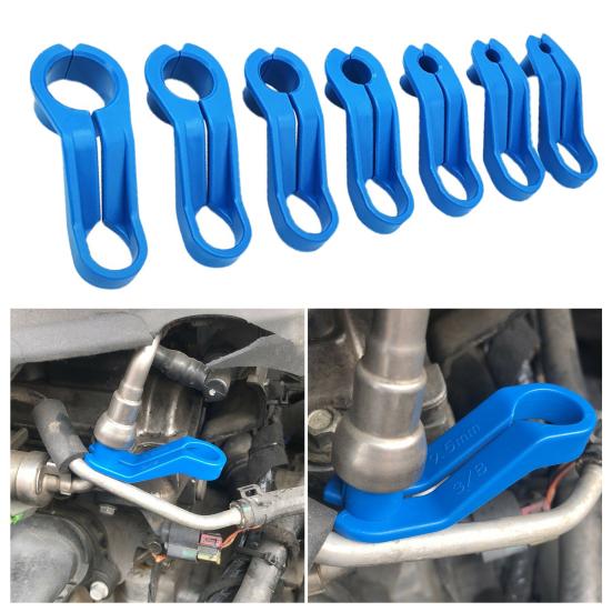 7Pcs/Set Pipe Removal Tool with Storage Tray Simple Assembly Easily Disconnected Car Repair Anti Rust Fuel Line Disconnect Tool Vehicle
