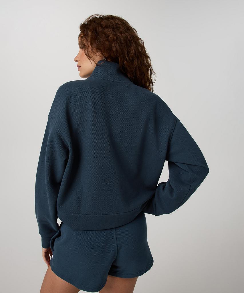 VUORI [Female] Pique Fleece Half Zip_Ocean Vr26120030