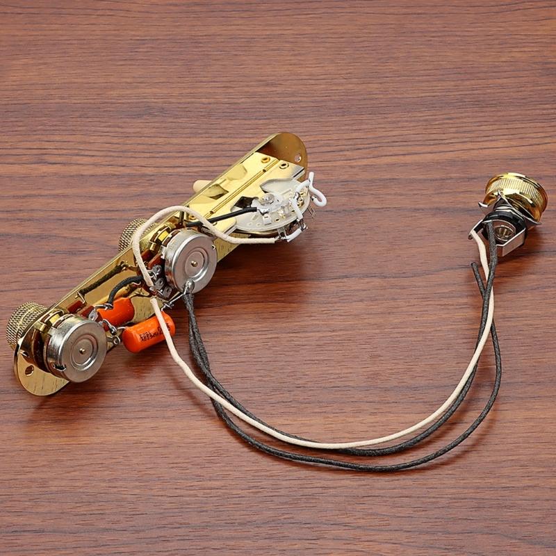 3 Way Wired Loaded Control Plate with Switch  Prewired Guitar Switch Control Plate for Electric Guitar Playing Parts