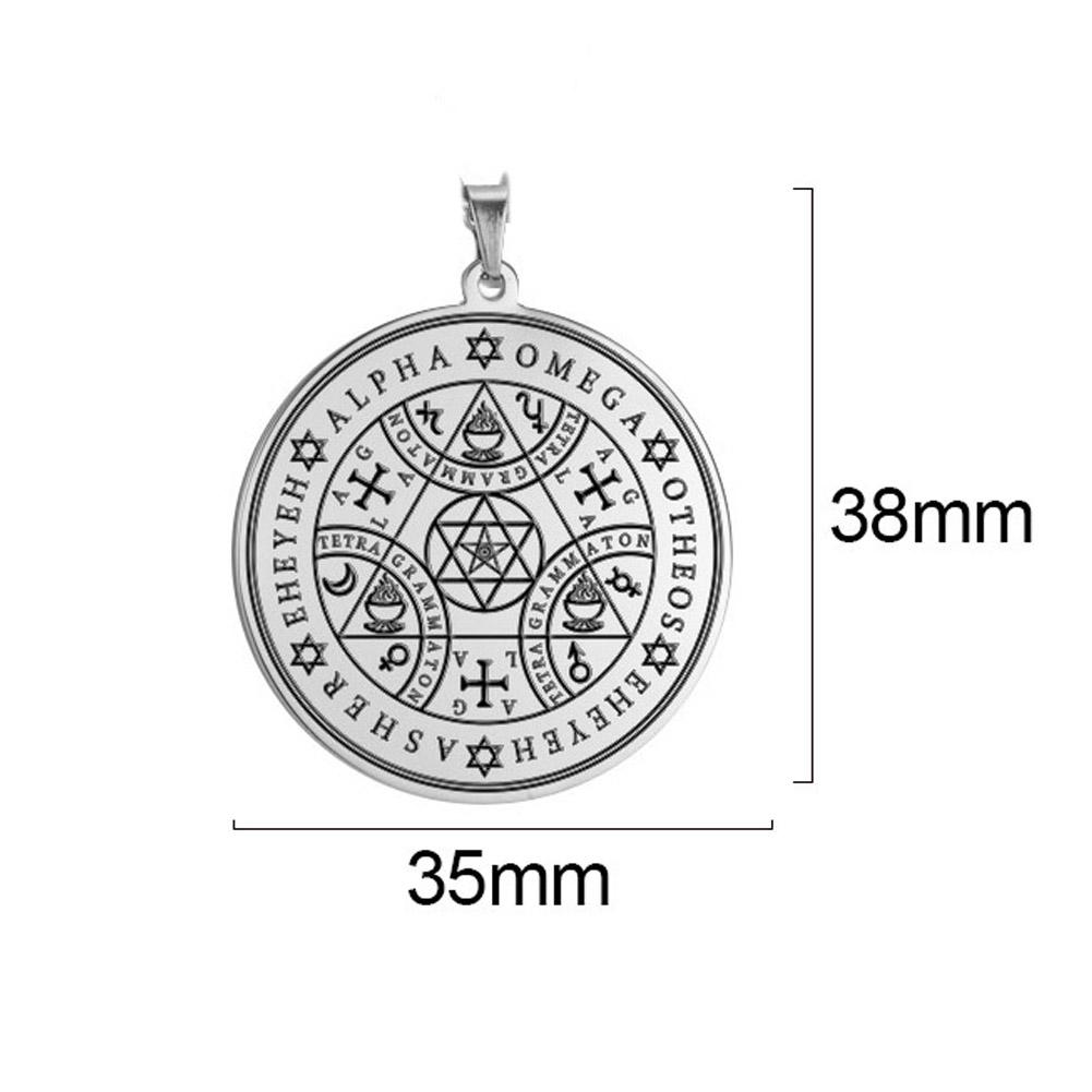 Dawapara Tetragrammaton Amulet Pendant for Necklace Enochian Angel Magic Amulet AGLA Talisman Necklaces Accessories