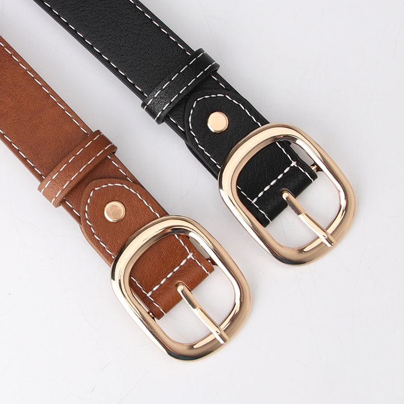 Korean Style Fashion Women's Wide Belt Youth Casual Decorative Jeans Belt Black Trendy Belt
