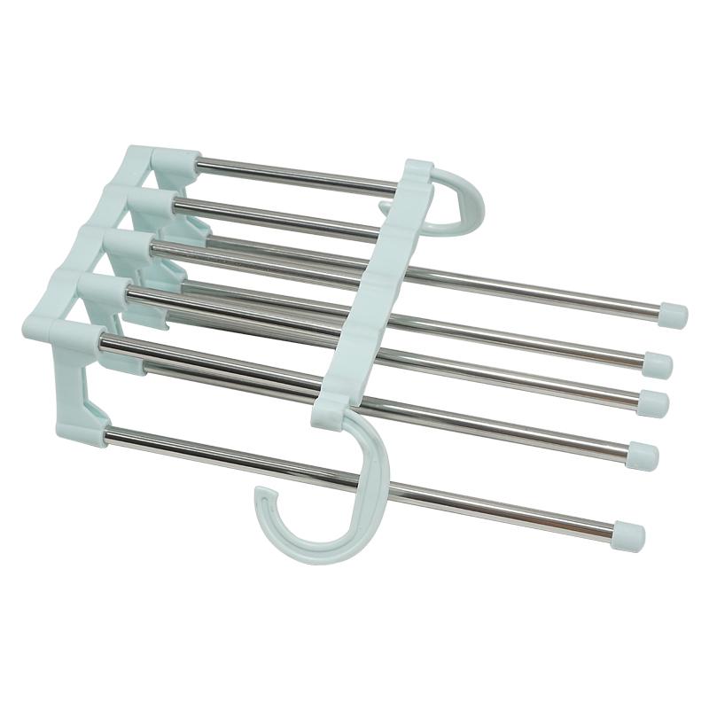 Fashionable New Five In One Anti Slip Pants Rack, Multifunctional Foldable Storage Rack,Dedicated To Wardrobes,Saving Space