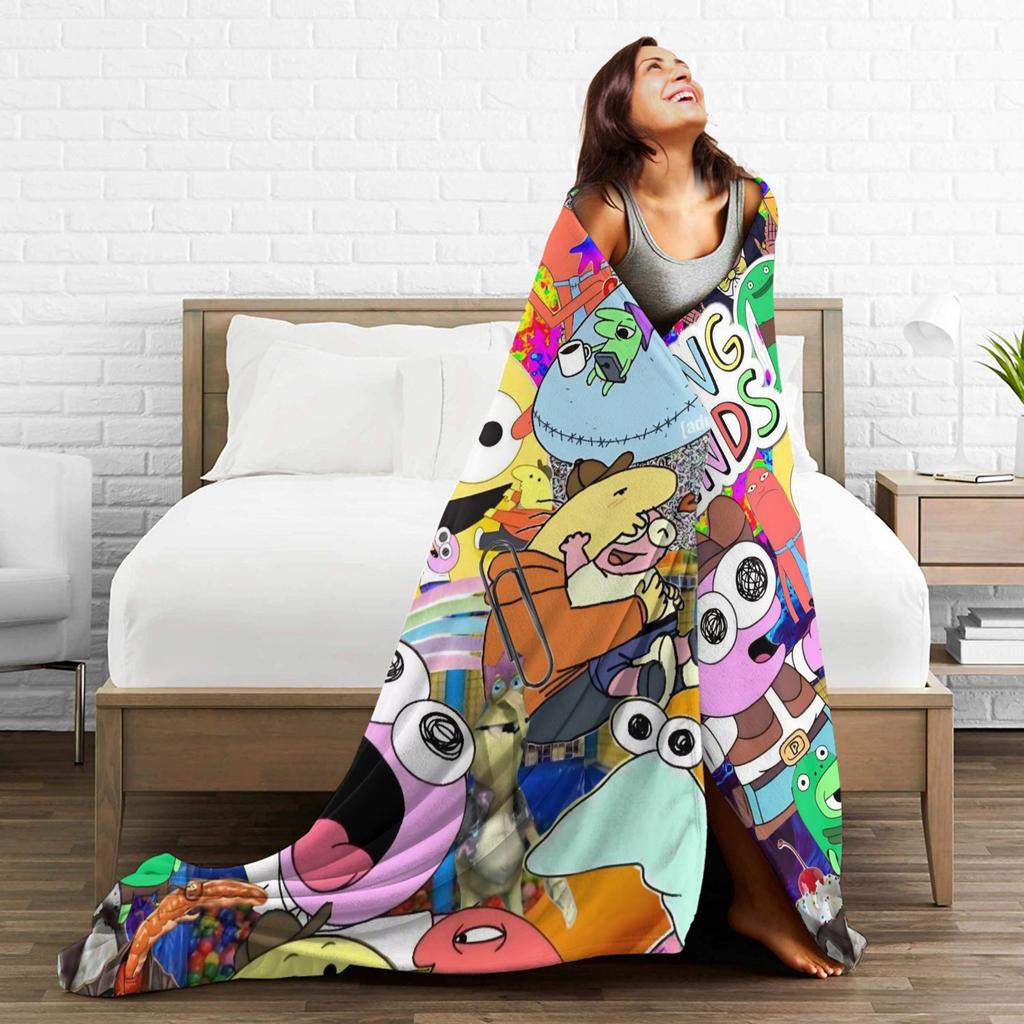 Smiling Friends Pim and Charlie  Blanket Multi-size Super Soft Cozy  Throw Blankets for Sofa Couch and Bed