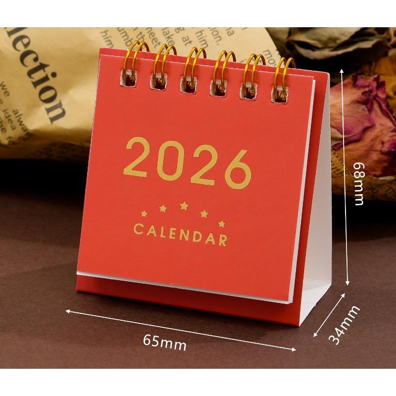 Small Desk Calendar 2026 Standing Flip Weekly Calendar Creative Coil Calendar Planner For Daily Schedule Planning
