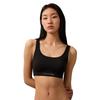 Calvin Klein Ck Kabelloser Herausnehmbarer Polster Leichter Sport Geripptes Tanktop BH Damen Unterwäsche Space-Black QP3365O