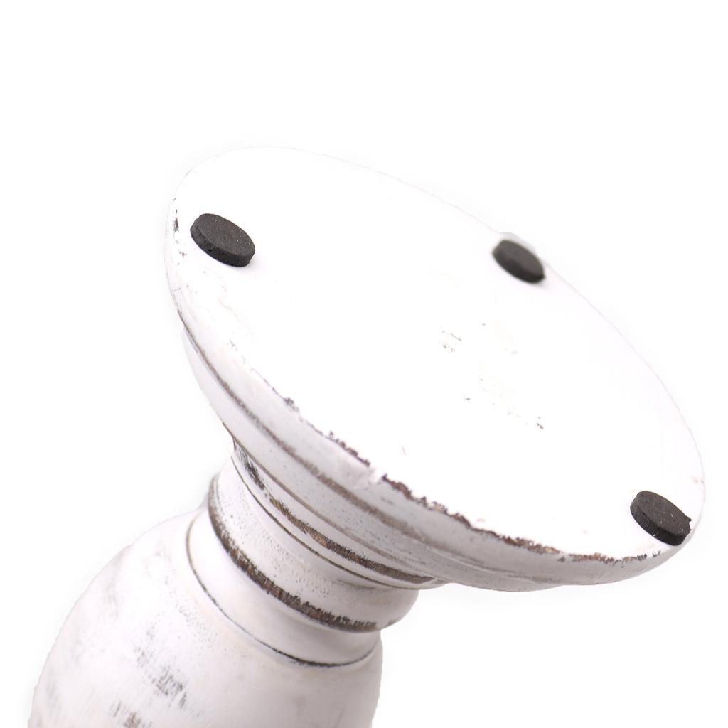 Mango Wood Candle Holder Whitewashed Medium 30x10cm