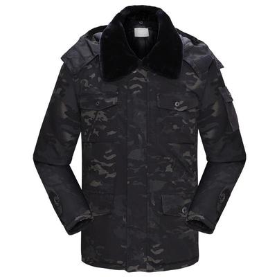 Herren Militär Winter Camouflage Extra Langer Kältebeständiger Baumwoll Übermantel