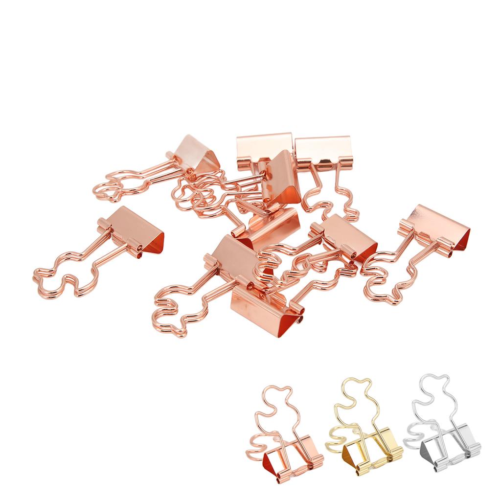 20Pcs Paper Clips Strong Clamping Force  Iron Little Duck Design Wide Application Small Binde