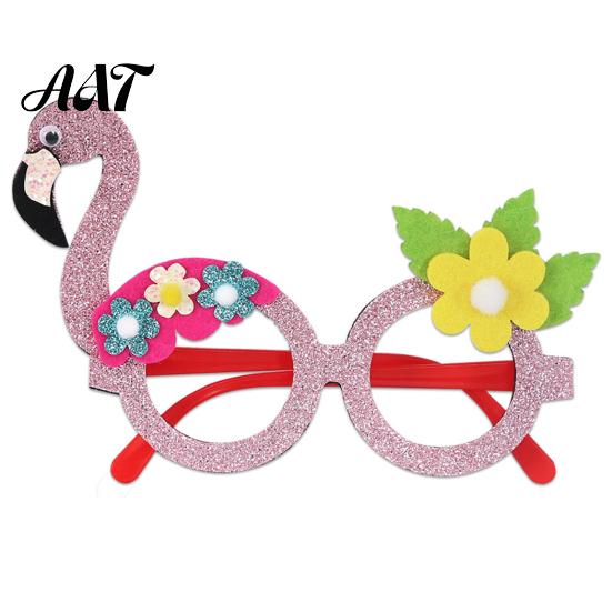 Summer Party Sunglasses Hawaiian Tropical Glasses, Glitter Felt Beach Pool Eyeglasses, Accessories Ocean Luau Style Eyewear for Photo Booth