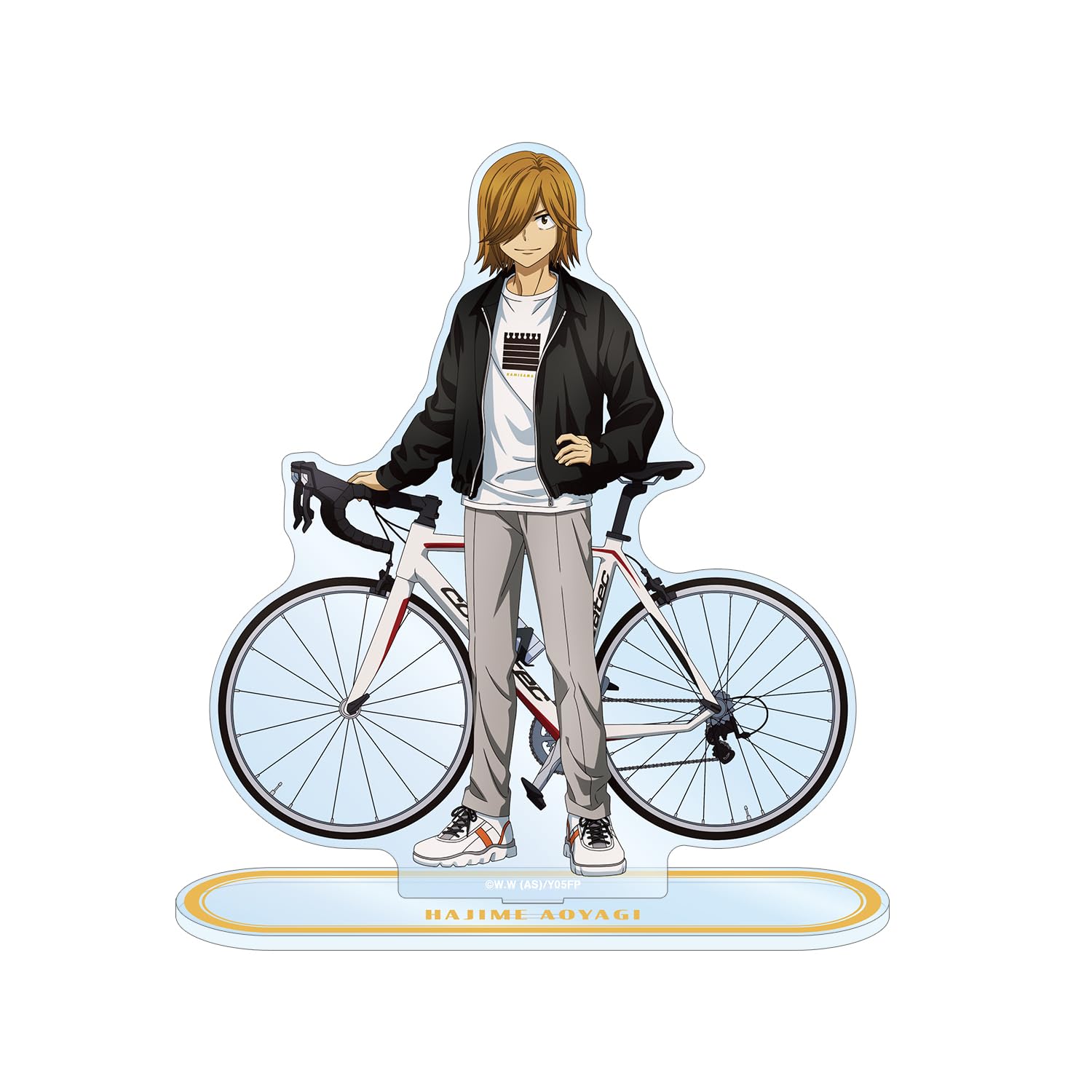 

Yowamushi Pedal LIMIT BREAK Original Hajime Aoyagi Casual Clothes x Road Bike Extra Large Acrylic Stand Illustration Ver.