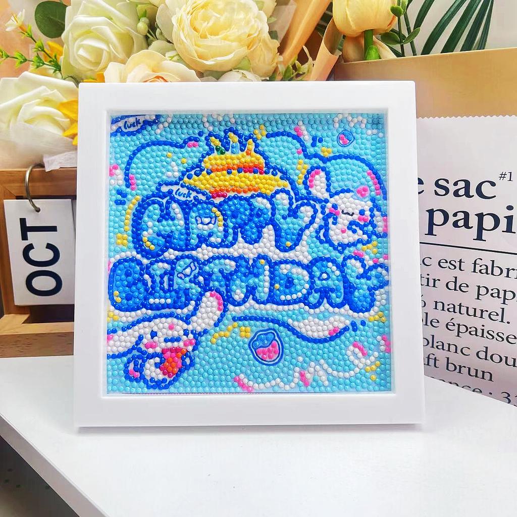 Children'S Diamond Painting Handmade Diy Masonry Painting Cartoon Diamond Sticker Bedroom Living Room Decorative Painting Photo Frame