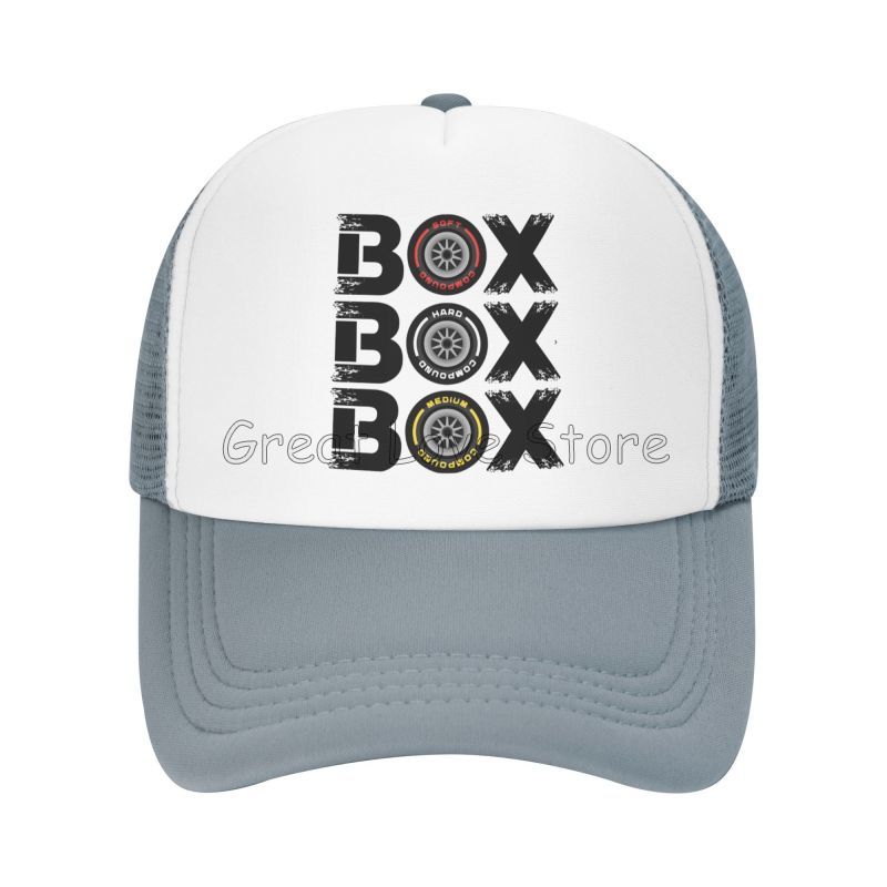 Box Box Box F1 Print Baseball Cap Formula 1 Summer Travel Caps for Unisex Women Outdoor Breathable Mesh Snapback Hats Trucker Hat