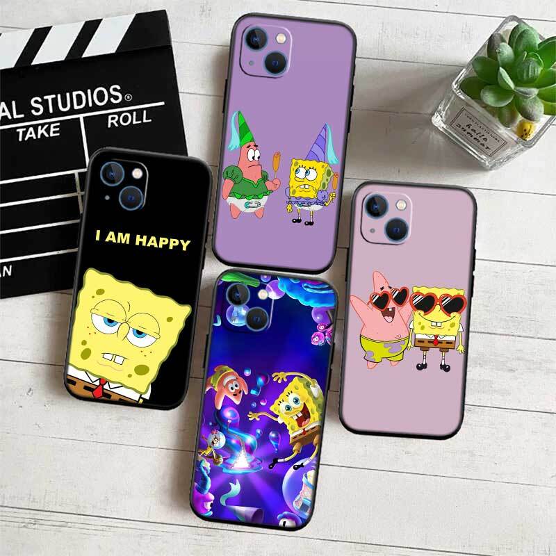 Cartoon SpongeBob Phone Case for Motorola Edge 60 60s 70 G86 G56 G54 E14 G04S G45 G54 G64 X30 X40 X50 S30 S50 Pro Power Tylus