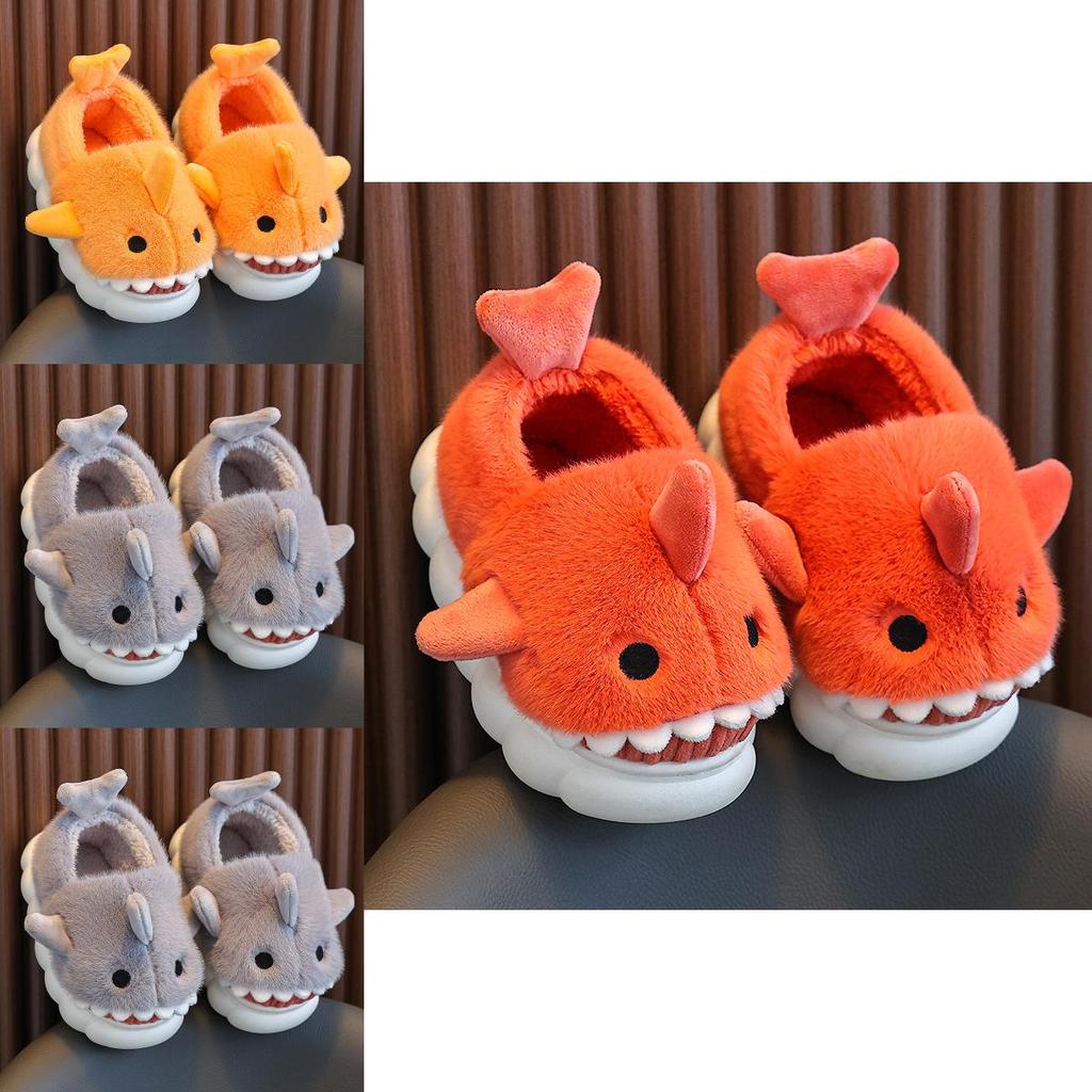 Pantofole Morbide Impermeabili a Forma di Squalo per Bambini Ragazzi Ragazze Calde da Interno Invernali Scarpe da Casa