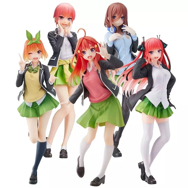 Non-Toxic 10-18Cm Yotsuba Anime Cute Nakano Nino Figurine The Quintessential Quintuplets Figure Cat Nakano Miku Figure Pvc Collection Toys