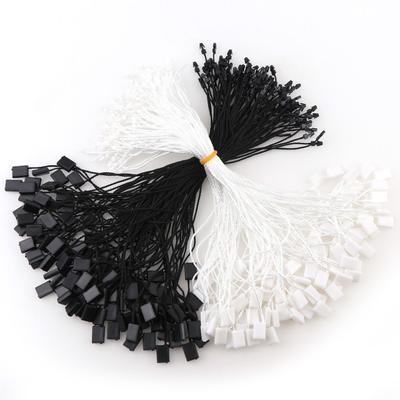 Polyester Tags Clothes Labels Rope String Cord Plastic Black White Handmade Hang Tag For Hats Garment Bag Accessories 100Pcs/Set