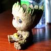 Of Guardians Cute The Galaxy Baby Groot Tree Man Figure Flowerpot Penpot Kid Toy