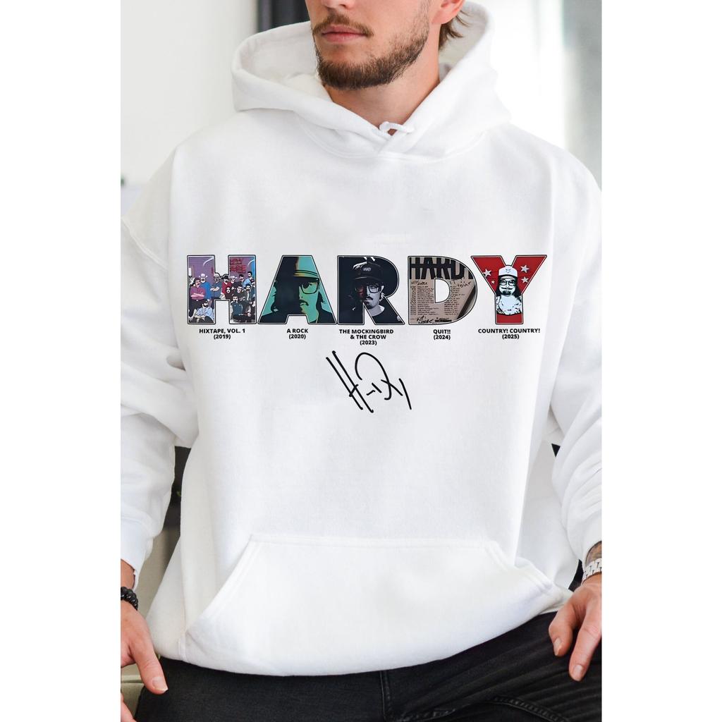 Autumn Winter Fleece Men Casual Letter Hardy Print Fleece-Lined Hoodie for Men Women Sports Fitness Pullover Hoodie Gym Umseix