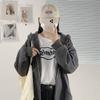Women’s Loose Fit Hooded Cardigan - Early Autumn Zipper Sweater, Trendy Korean Style for Students.