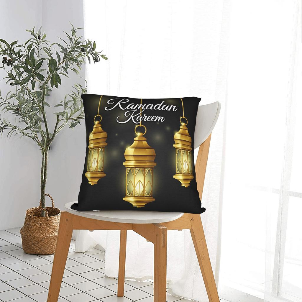 Pillow Case Ramadan Lantern Comfy Pillow Cover For Chair Sofa Home Decor Funny Pillowcases