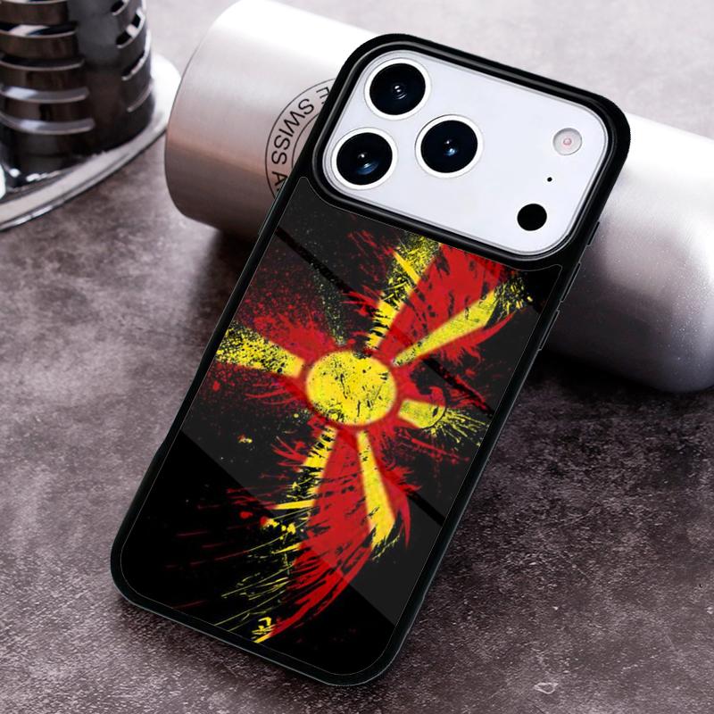 Macedonia Flag Phone Case for iPhone 17 16 15 Pro Max Air 14 13 12 11 Plus Shockproof Capa Cover