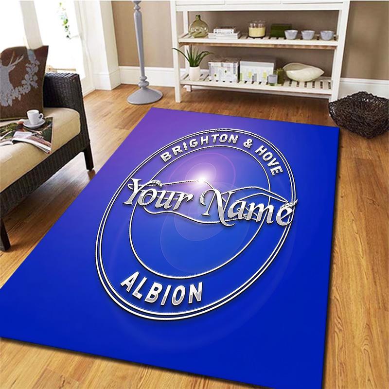 Brighton Hove Albion Custom Name Carpet Rug For Living Room Bedroom Home Sofa Decoration Kids Play Nonslip Floor Mat