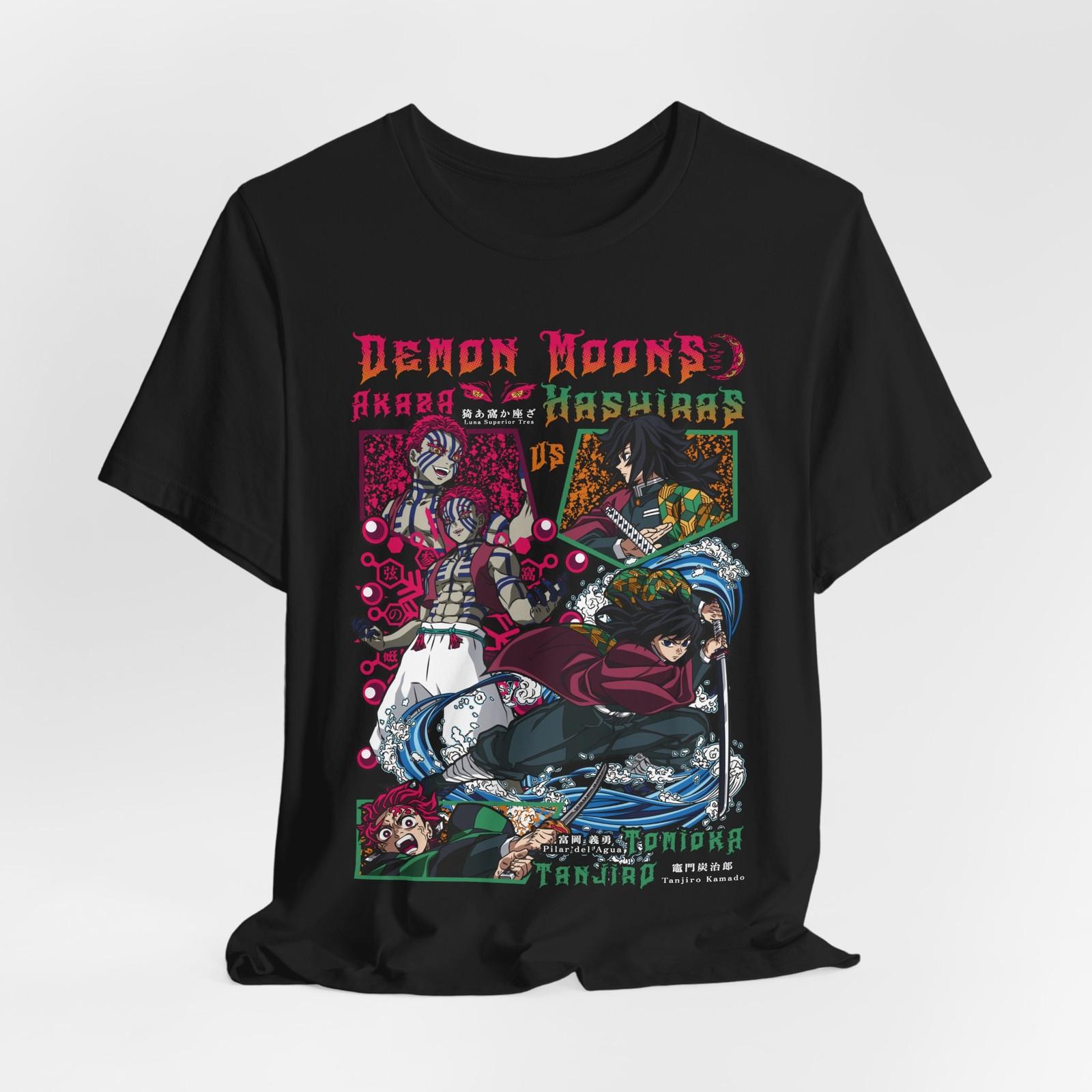 Demon Moons Graphic T-Shirt Mens Womens Tees Top Tee Tops - Unisex Jersey Short Sleeve Shirt, Anime 4XL