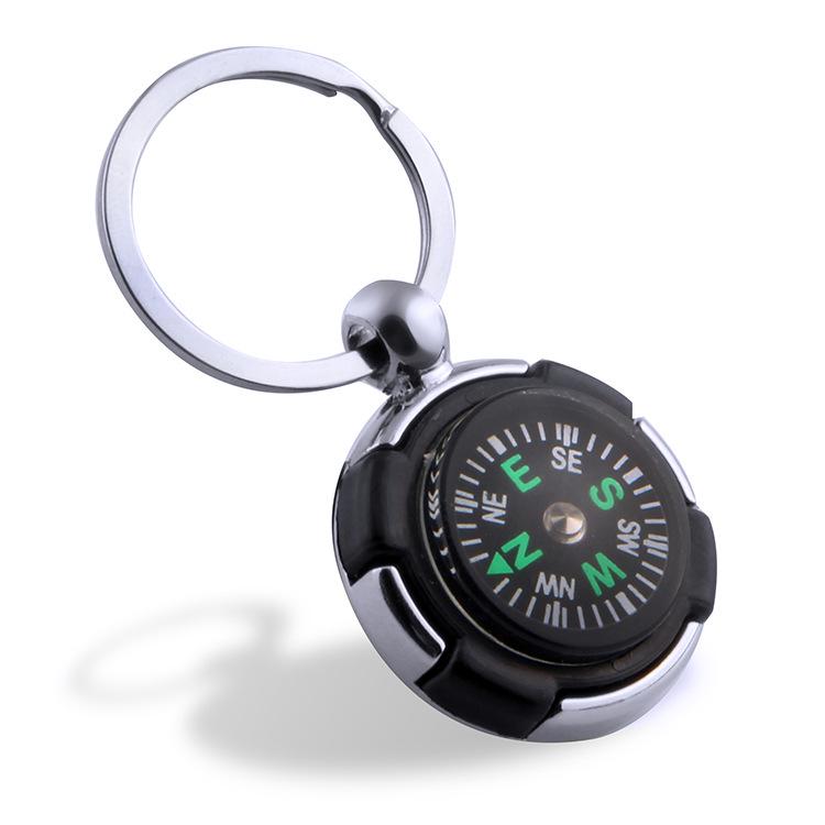 Steering Wheel Compass Keychain: Multiple Styles