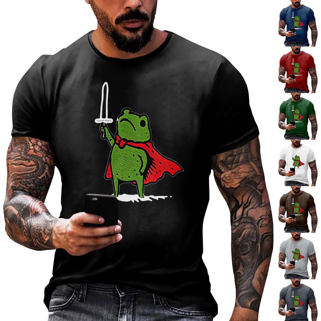 Men's  Neck Short-Sleeve T-Shirt With American Political Print