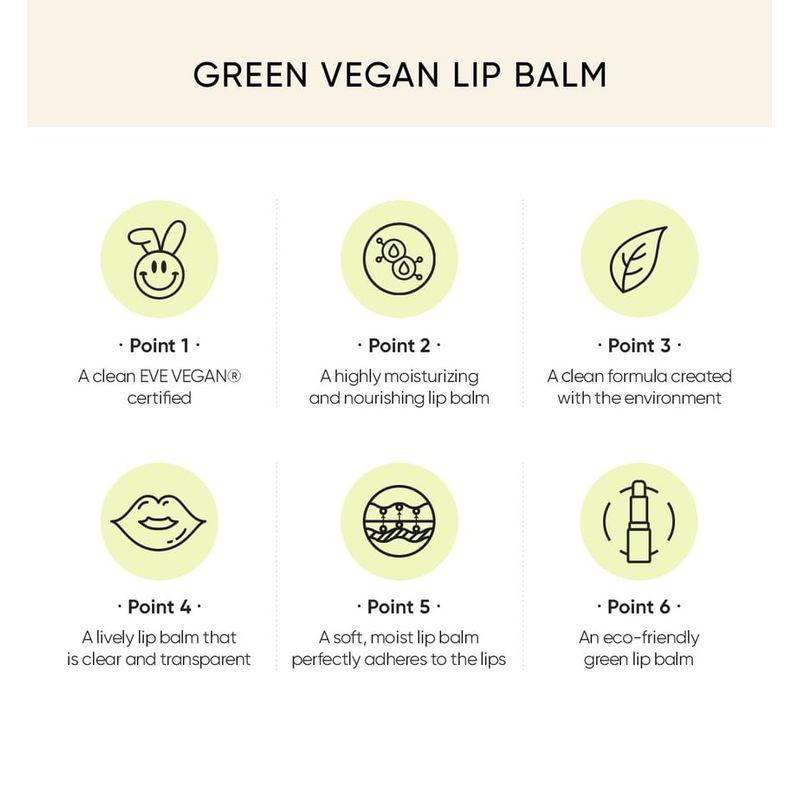 AMUSE - Vegan Green Lip Balm - 2 Types