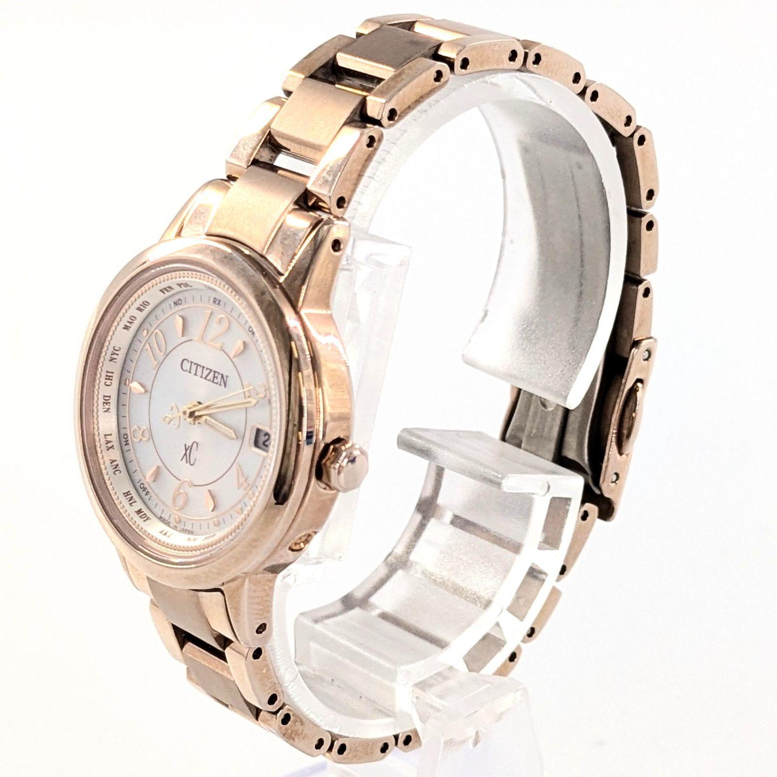 Used CITIZEN Citizen XC Cross Sea H246-T022740 SS/Solar Silver Dial Ladies Watch Working Product [QG-57]
