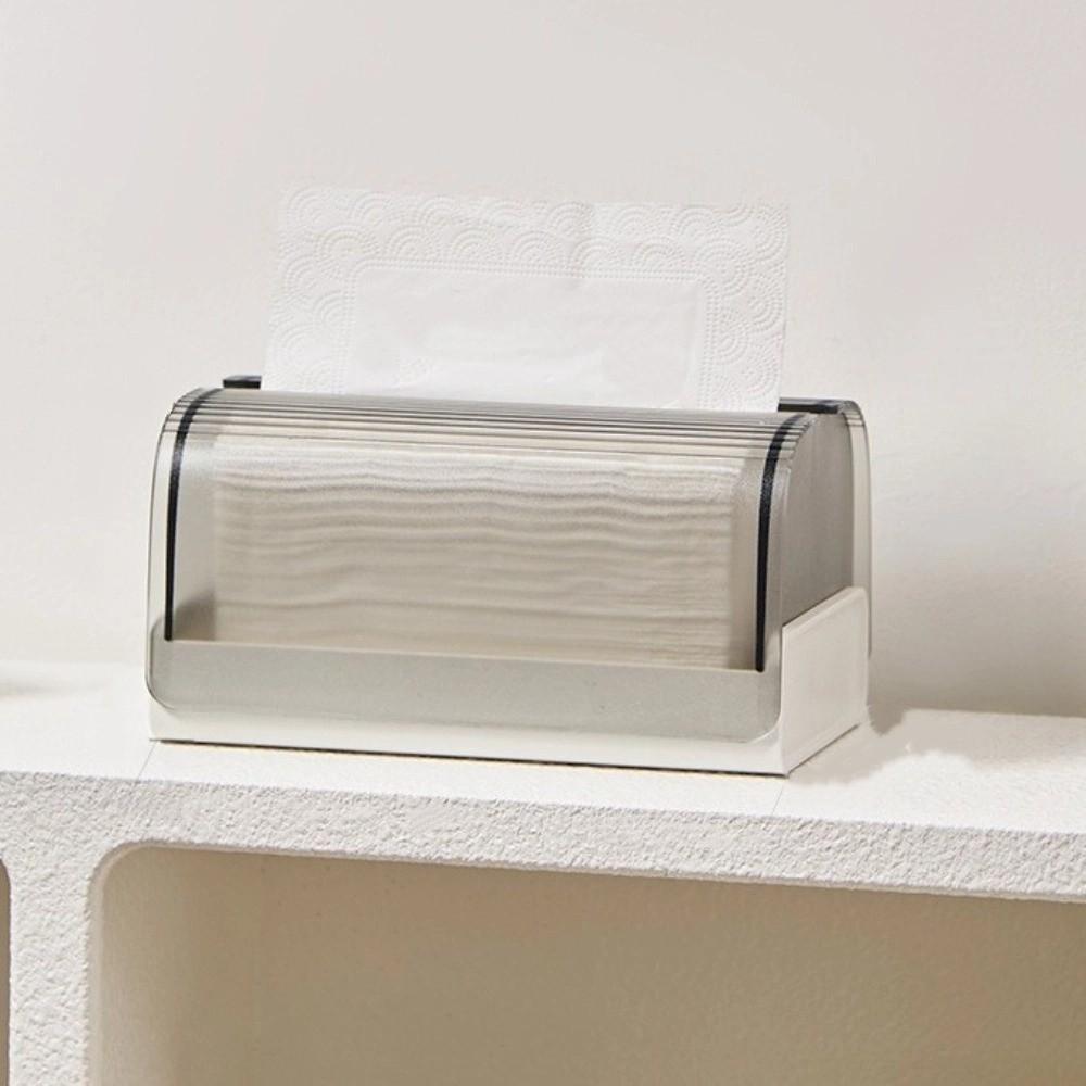 Plastikowe Pudełko na Chusteczki Light Luxury Uchwyt na Chusteczki Praktyczne Pudełko na Chusteczki ze Sprężyną Stolik Kawowy