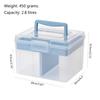 Clear Craft Stackable Storage Box with Storage Tray Storage Container for Storing Stationery Sewing Teaching Aid