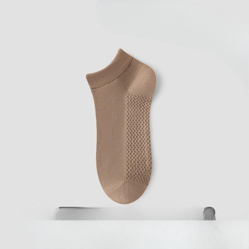 Sock Men's Short-Sleeved Cotton Shorts for Spring and Summer, Breathable, Odor-Resistant, Sweat-Repelling, Mesh Cotton, Invisible Socks