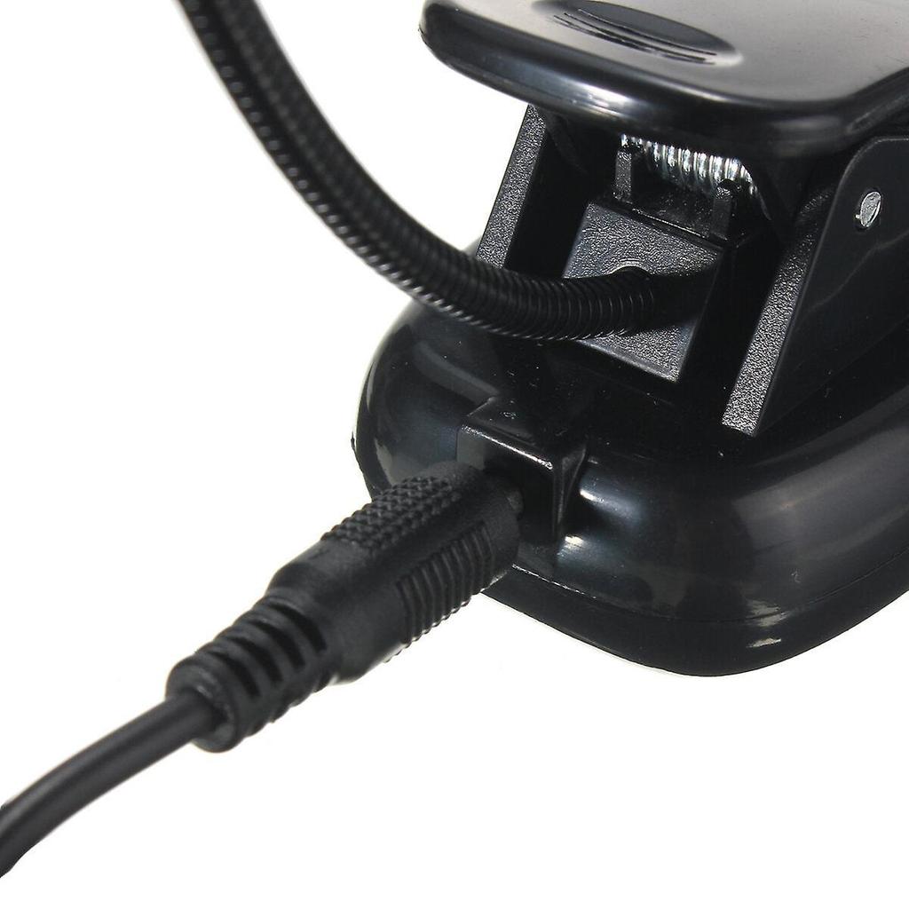 Portable Led Bed Lamp - Rechargeable Black Clip-on Reading & Work Light