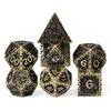 Cusdie DND Metal Solid Dice Dragon Pattern 7Pcs D4-D20 Polyhedral Dice Set for D&D Role Playing Game Pathfinder Board Games