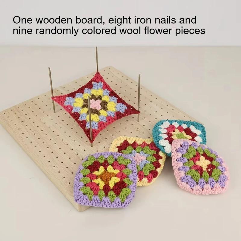 A Top Quality Crochet Blocking Board with Pins, Grid Crocheting and Knitting Project Accessory for Enthusiasts | Wooden Gift